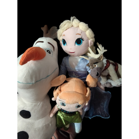 Disney Frozen Olaf, Elsa Pillow Doll, Princess Anna Toddler, and Sven